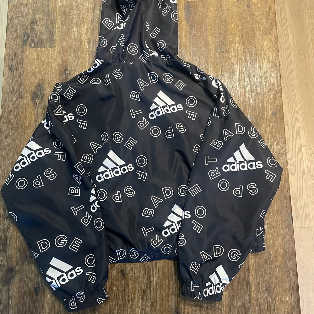 Adidas Black Wind Breaker Jacket